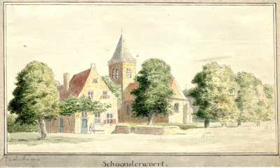 203047 Gezicht op het dorp Schoonrewoerd.01-01-1737-31-12-1737